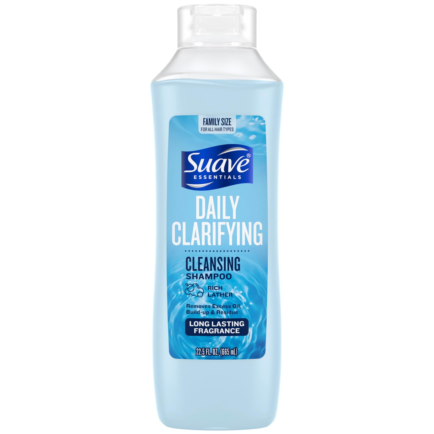 Suave Clarifying Shampoo Family-Size pH-Balanced Daily Deep Cleansing Normal to Oily Hair Hypoallergenic 2|5 Oz