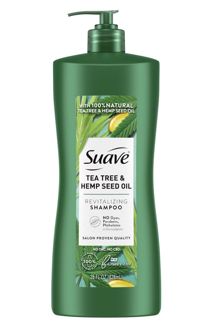 Suave Tea Tree & Hemp Seed Oil Shampoo - Salon Proven Quality for Dry Hair
| Suave Shampoo Tea Tree & Hemp Seed Oil - 2