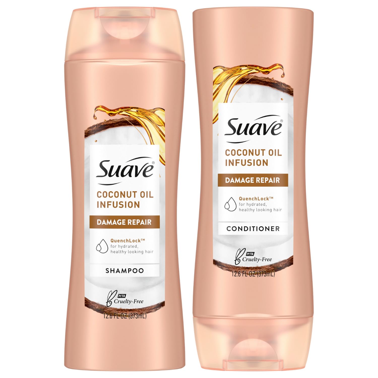Suave Coconut Oil Infusion Damage Control Hydrating Shampoo & Conditioner for Dry Hair, 1|6 Oz Ea (2 Piece Set)  
Suave